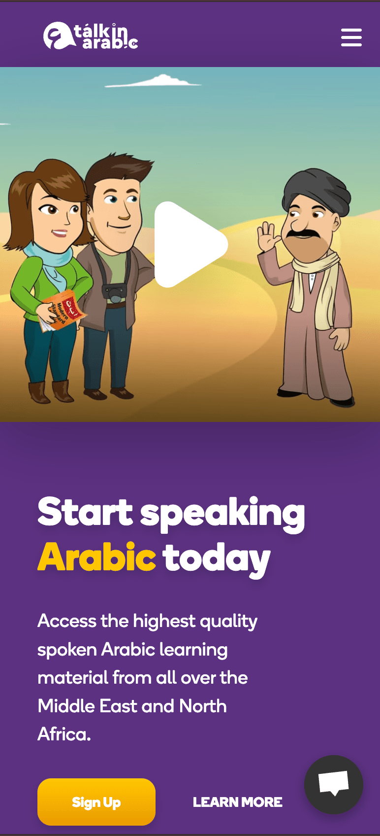 Talk in Arabic